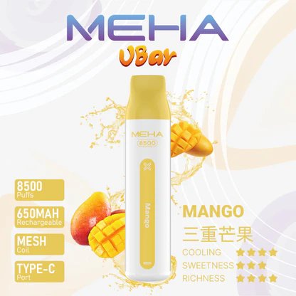 MEHA 魅嗨小白條 8500 抽 3% 尼古丁鹽精準解癮 650mAh 長效續航 不掉味還原度 台灣現貨秒發:圖片 6